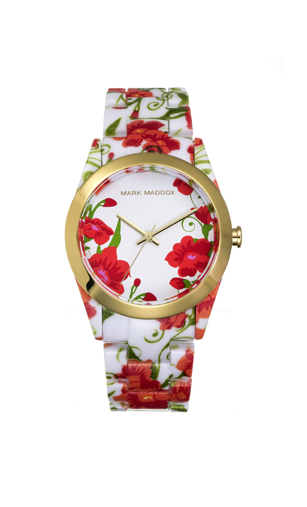 Reloj Flores Rojas Mujer Mark Maddox 