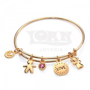 pulsera-viceroy-happiness-rigida-dorada-amor