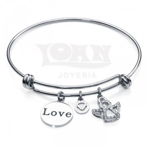 pulsera-viceroy-happiness-rigida-plateada-love