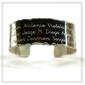 brazalete de plata personalizado para profesores