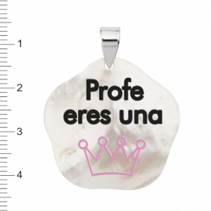 colgante de nacar para profesoras, personalizados