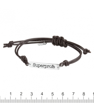 Pulsera de Cuero Marrón "Superprofe" Pulsera de Cuero Marrón "Superprofe"